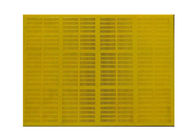 شاشة تهتز من المطاط من مادة البولي يوريثين 20 ~ 80 مم سماكة اللون الأصفر
